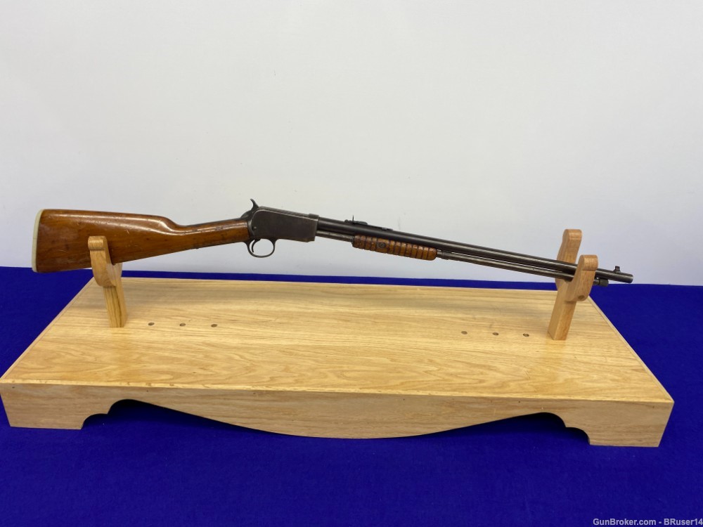 1923 Winchester Model 1906 .22 S/L/LR Blue 20" *OLD SCHOOL PUMP RIFLE*-img-0