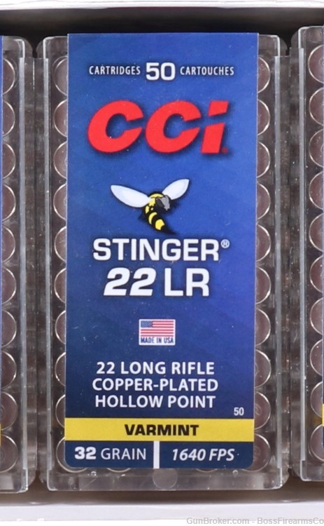 CCI Hyper-Velocity Stinger .22 LR 32gr HP Lot of 500 (JFM)-img-1