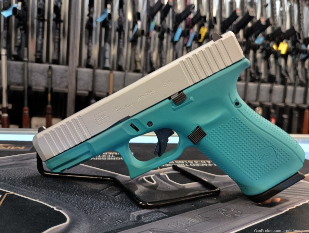Glock 19, 2 Tone Teal/Stainless-img-4