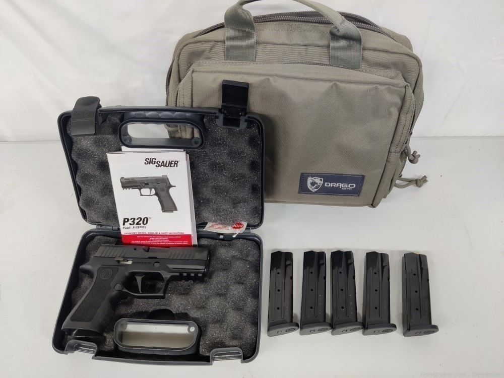 Sig Sauer P320 X-Compact 9MM Optic Ready w/5 15rd Mags, Sig Hard -img-0