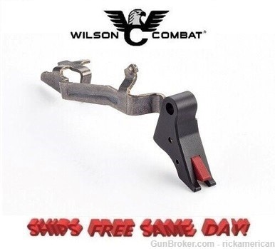 Wilson Combat Flat Performance Trigger for Glock Gen 3-4 Black, Red # 946R-img-0