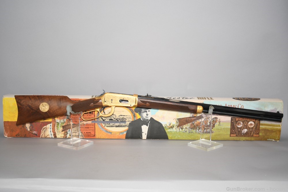 Nice Oliver F Winchester Commemorative 1894 Rifle 38-55 Win W Box 1980-img-0