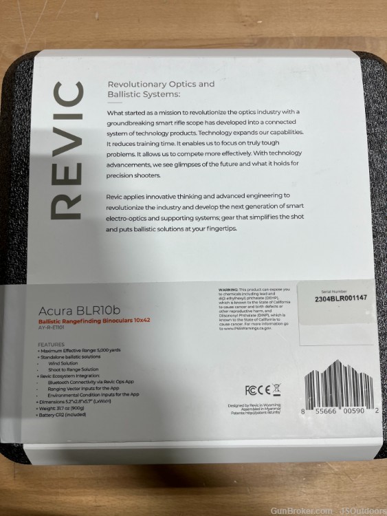 Revic Acura BLR10b Ballistic Rangefinding Binocular 10x42-img-2