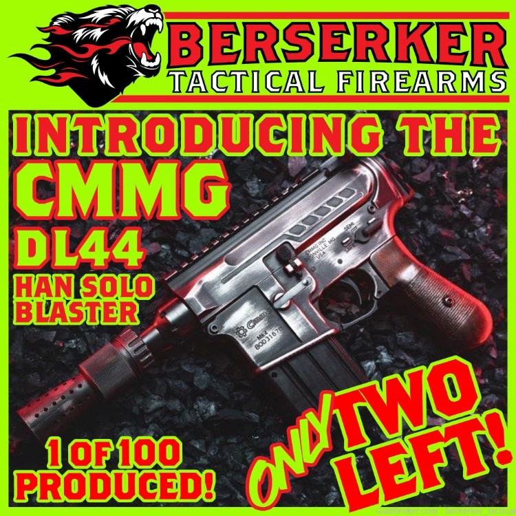 INSTANT COLLECTOR! CMMG DL44 DL-44 Han Solo Blaster 22LR 4.5" 1/100 Made-img-0