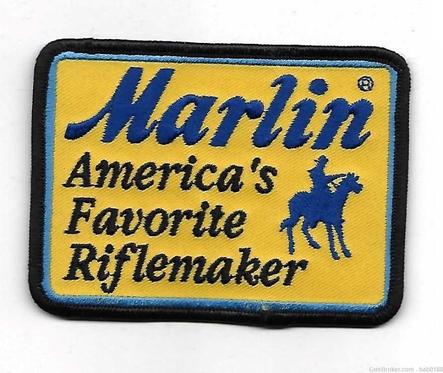 Marlin Firearms America's Favorite Riflemaker Black Yellow & Blue Patch-img-0