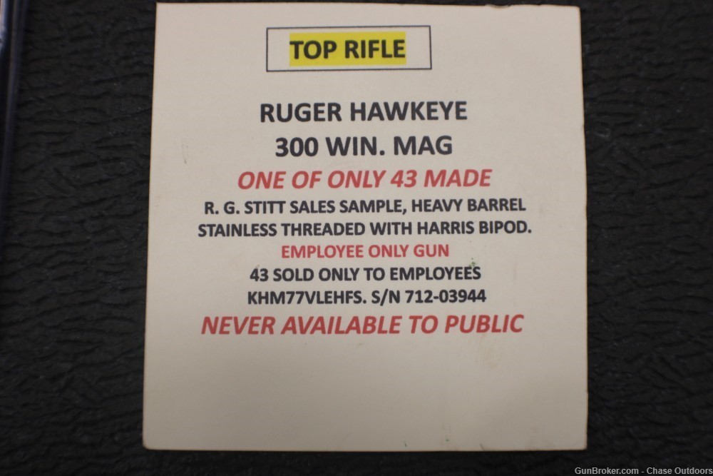 RARE *UNFIRED* Ruger M77 Hawkeye .300 WIN MAG-img-8