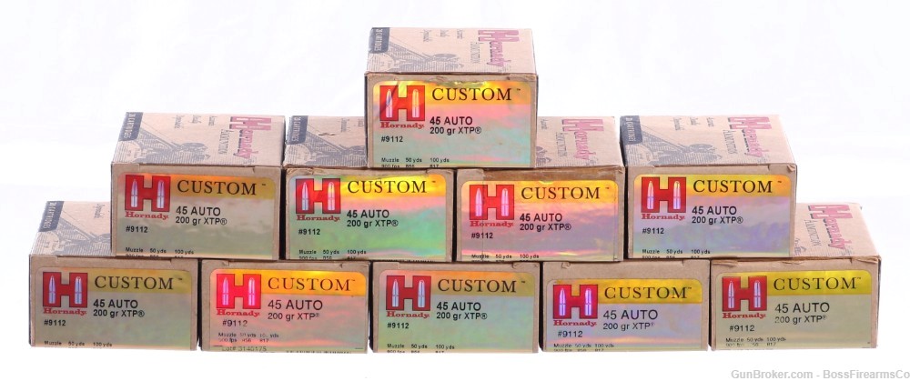 Hornady Custom .45 ACP 200gr XTP HP Lot of 200 9112 (JFM)-img-0