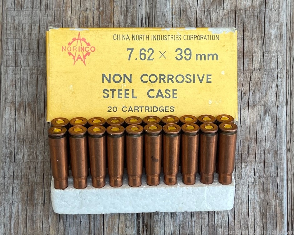 NORINCO 7.62x39 Steel Core Ammo  Yellow Box-img-0