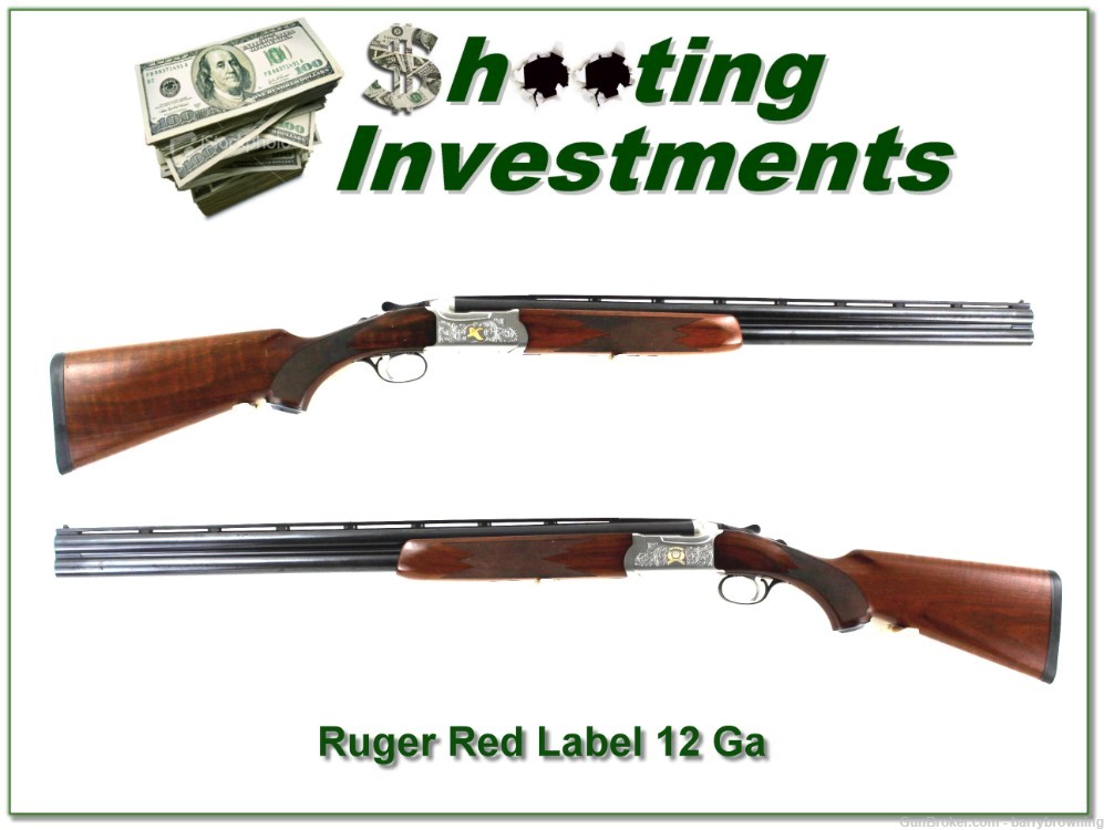 Ruger Red Label engraved receiver 12 Ga 26in barrels-img-0