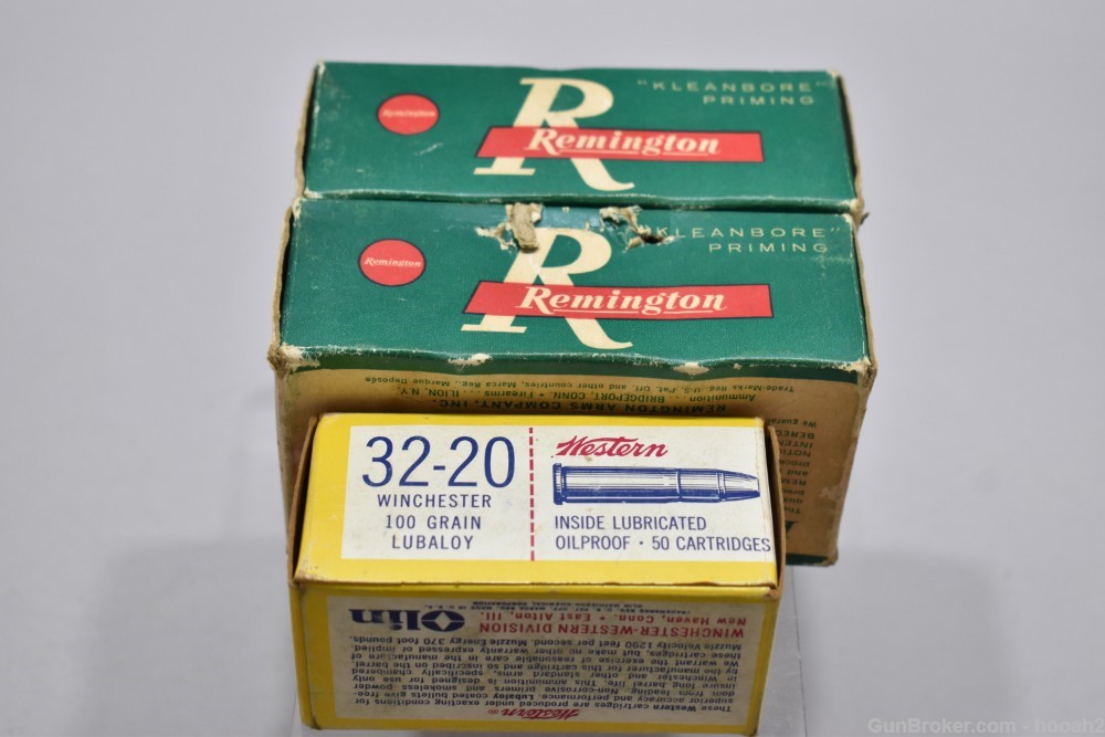 3 Boxes 150 Rds Vintage 32-20 Remington & Western Lubaloy 100 G Ammunition -img-3