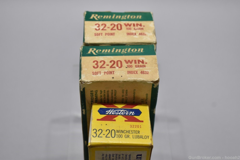 3 Boxes 150 Rds Vintage 32-20 Remington & Western Lubaloy 100 G Ammunition -img-2