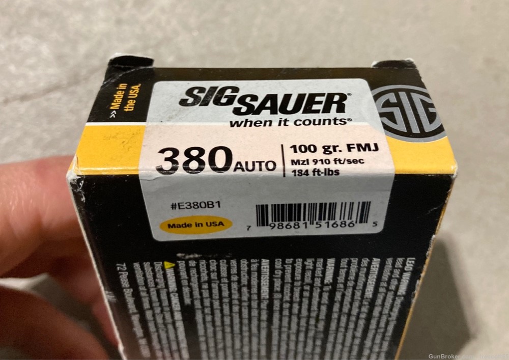 Sig Sauer Elite Performance Ball .380 ACP 100 Grain FMj-img-0