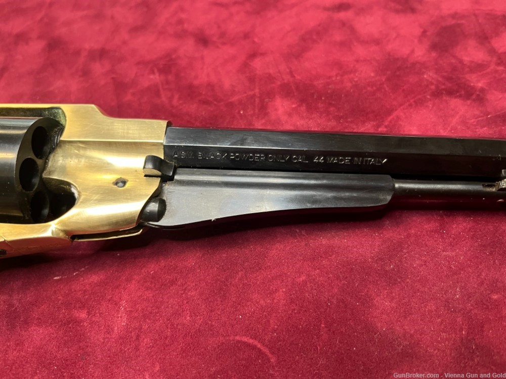 Pietta 1858 New Army Revolver - .44 Caliber 8" Barrel w/ Brass Frame-img-2