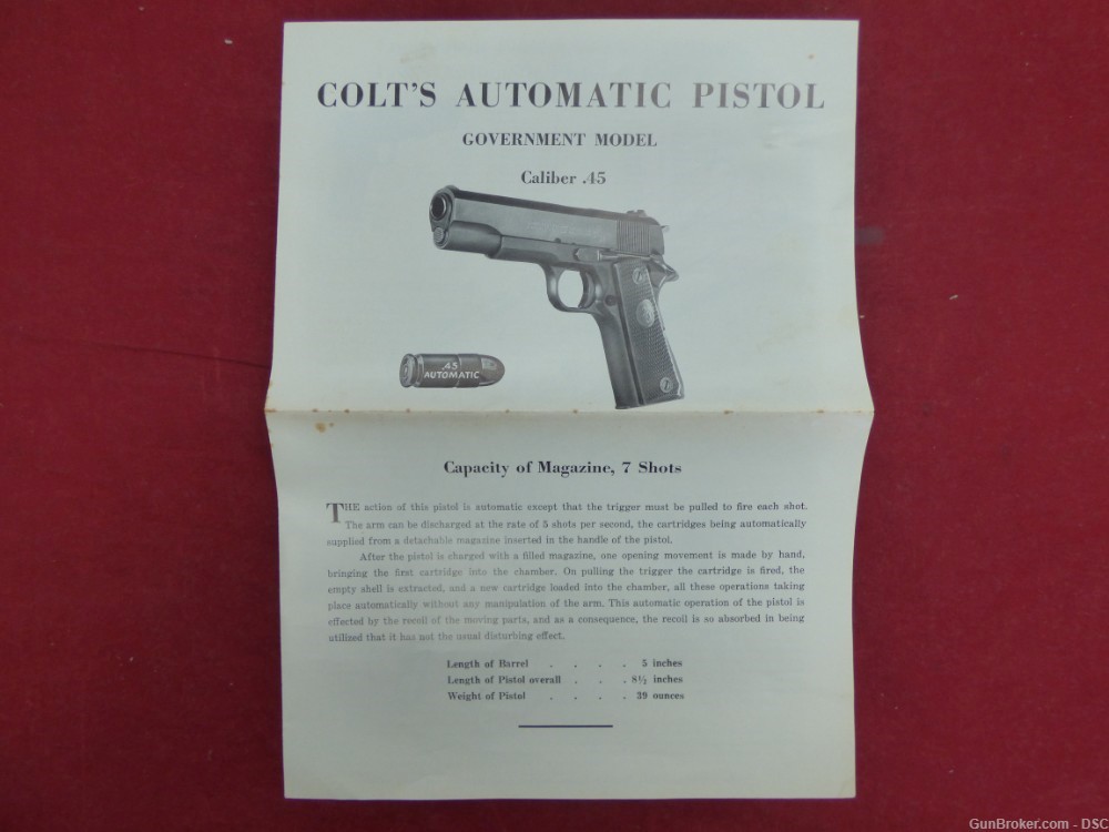 Colt World War I Commemorative 1911 Chateau-Thierry 45 ACP Government WWI-img-11