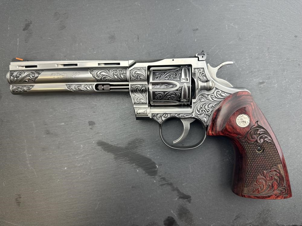 FACTORY 2ND - Colt Python 2020 ENGRAVED by Altamont 6" .357 Mag Stainless-img-0