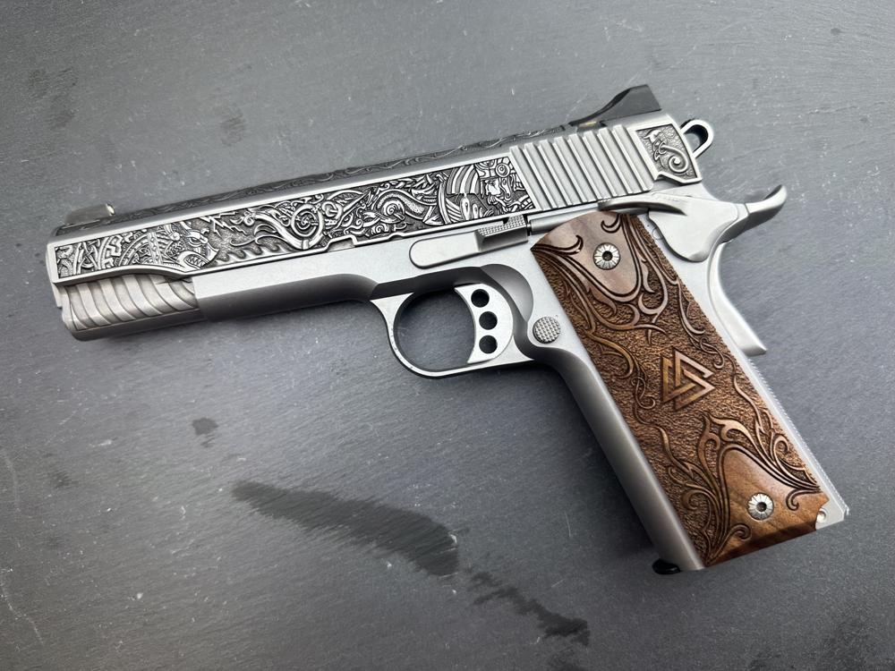 FACTORY 2ND - Kimber 1911 Custom Engraved Viking Warrior AAA by Altamont-img-5