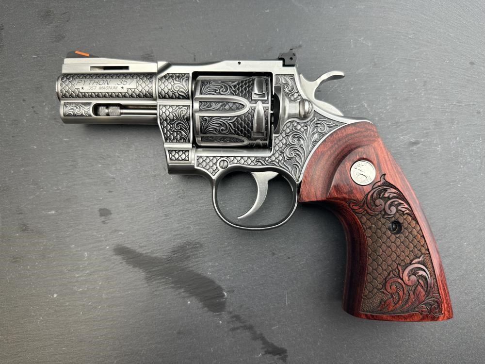 FACTORY 2ND - Colt Python 2020 ENGRAVED Royal Snake Scale by Altamont 3"-img-0