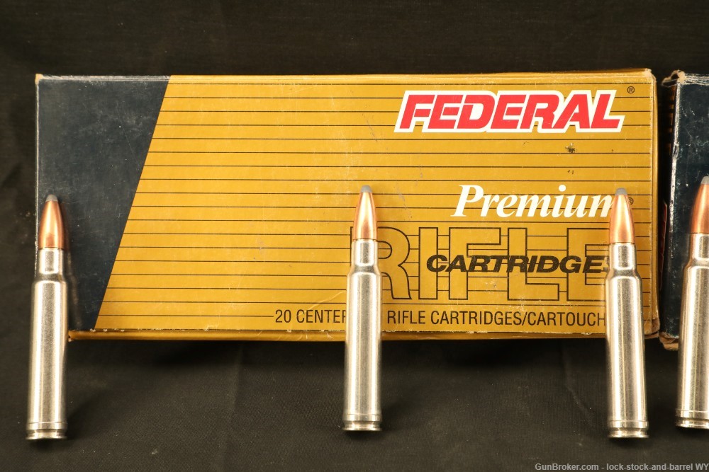 40x Federal Premium Safari .338 Win Mag 210 gr Ammo -img-1