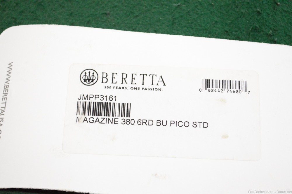 Beretta Pico .380 ACP 6rd Magazine JMPP3161 380 Auto 6 Round Mag NOS-img-3