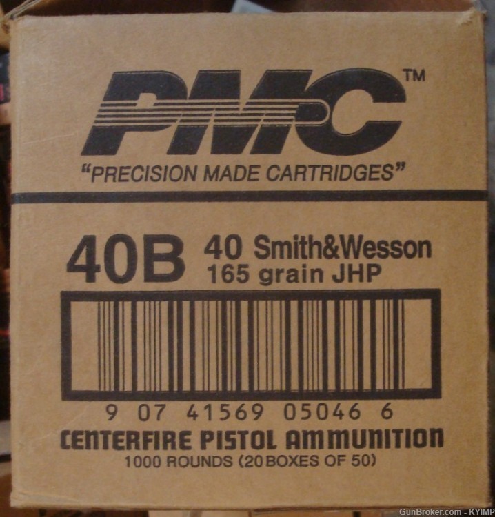 200 PMC .40 s&w 165 gr JHP NEW ammunition Jacketed Hollow Point 40B-img-3