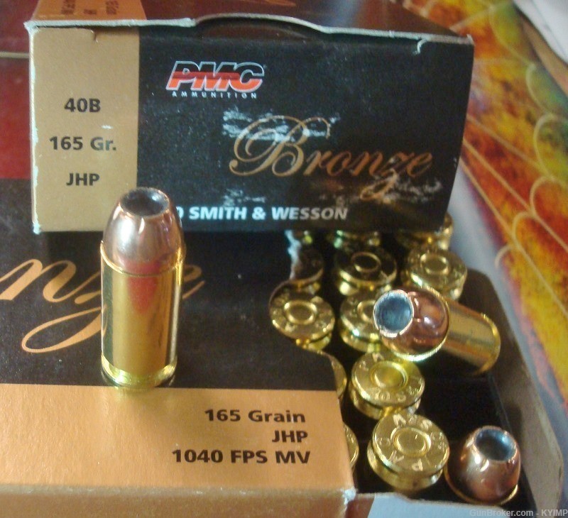 200 PMC .40 s&w 165 gr JHP NEW ammunition Jacketed Hollow Point 40B-img-1