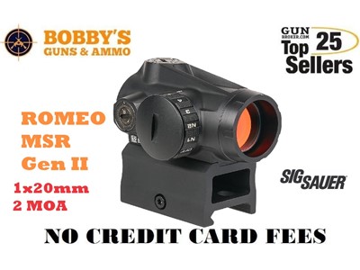 Sig Sauer Electro-Optics SORMSR101 ROMEO MSR Gen II Black 1x20mm 2 MOA