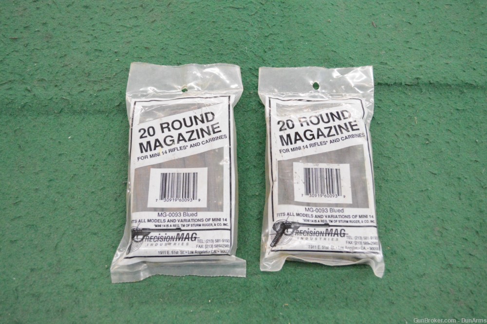 Precision Mag Ind Ruger Mini 14 Ranch Rifle 20rd 223 Mags 20rd PMI NOS X2-img-0