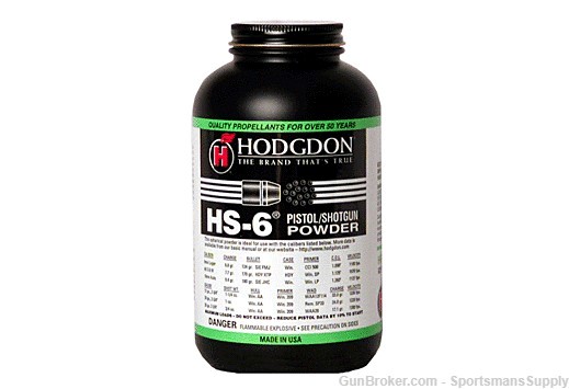 1 LBS of Hodgdon HS6 Reloading Powder!!-img-0