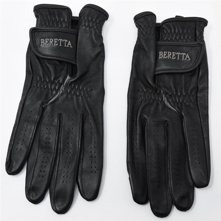 BERETTA Leather Shooting Gloves, Color: Black/Grey, Size: S-img-3