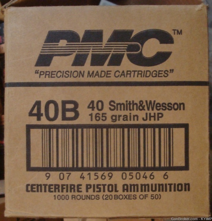 100 PMC .40 s&w 165 gr JHP NEW ammunition Jacketed Hollow Point 40B-img-3