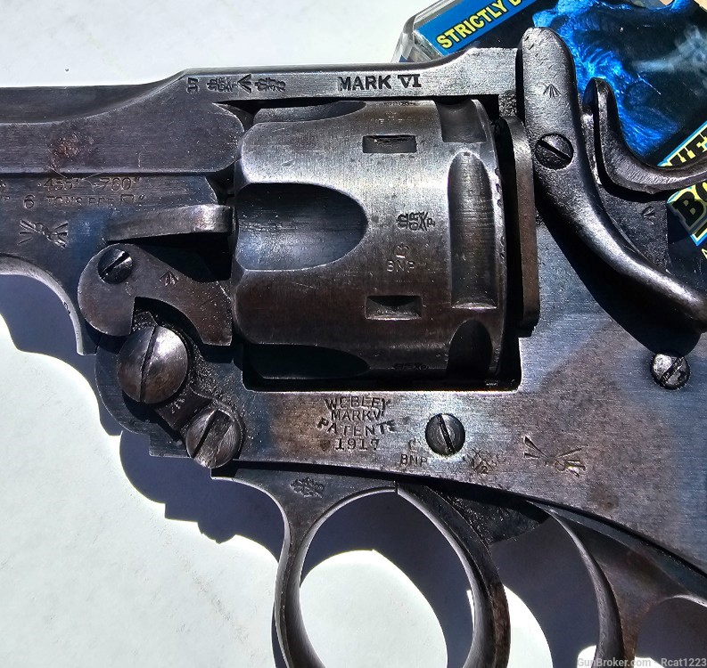 1917 Webley MK VI break top revolver shaved cylinder -img-17