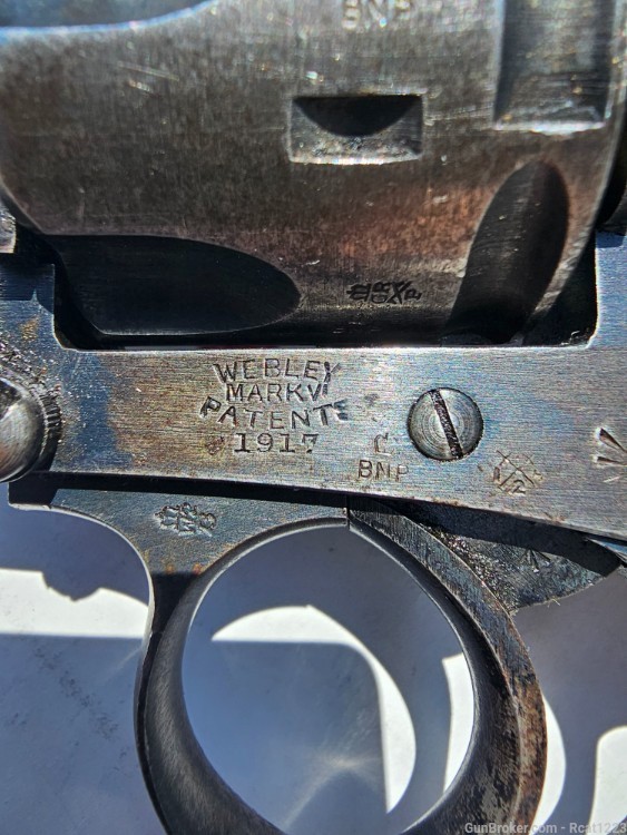 1917 Webley MK VI break top revolver shaved cylinder -img-21