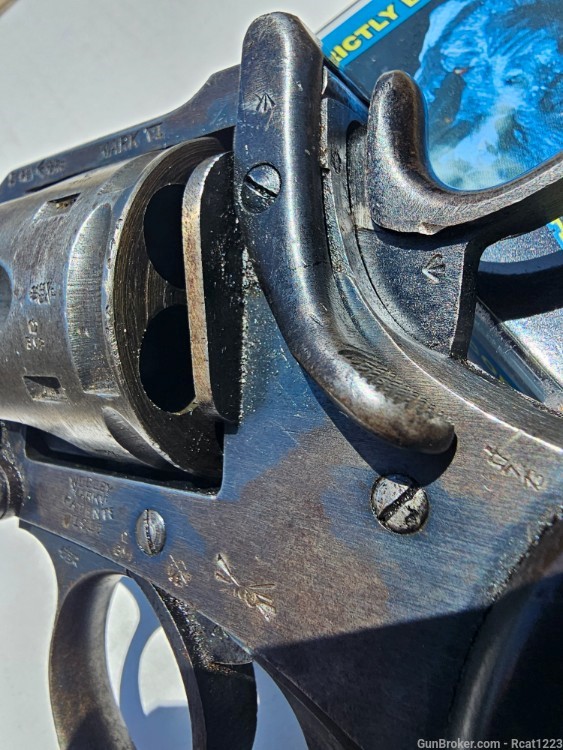 1917 Webley MK VI break top revolver shaved cylinder -img-14