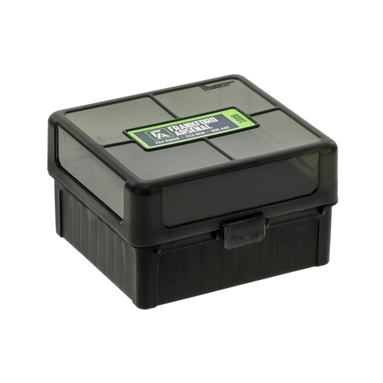 Frankford Arsenal Hinge-Top Ammo Box, 1005, 100 Rounds, Smoke Gray-img-1