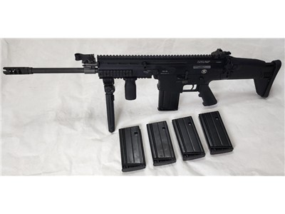 FN SCAR 17S NRCH 16" 7.62X51 RIFLE, BLACK - W/5 -  20RD FACTORY MAGS