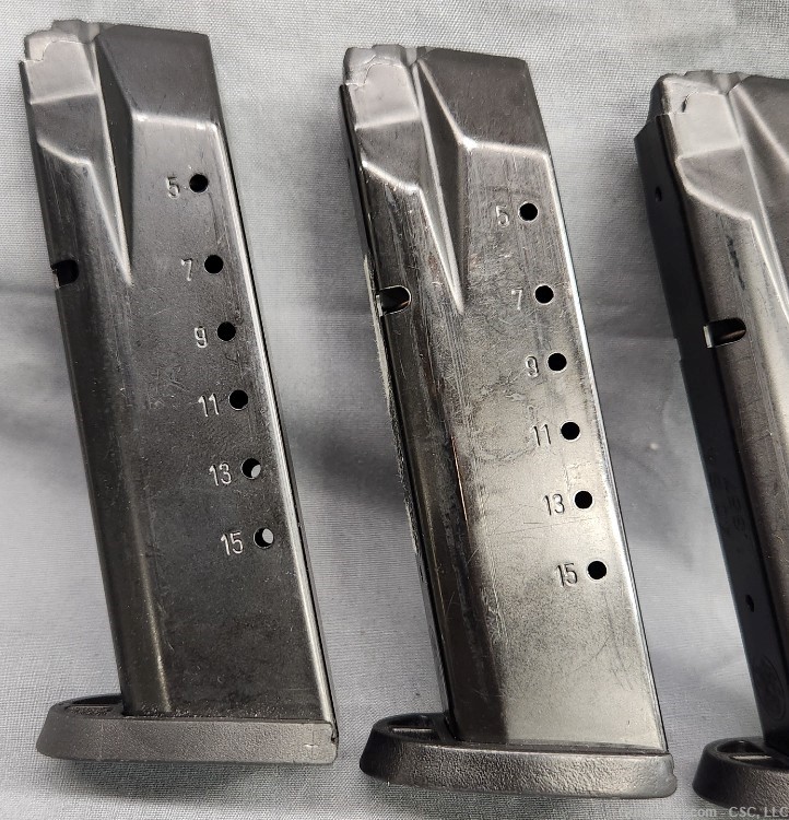 Three Smith & Wesson M&P40 magazines 15rd .40 S&W or .357 Sig-img-1