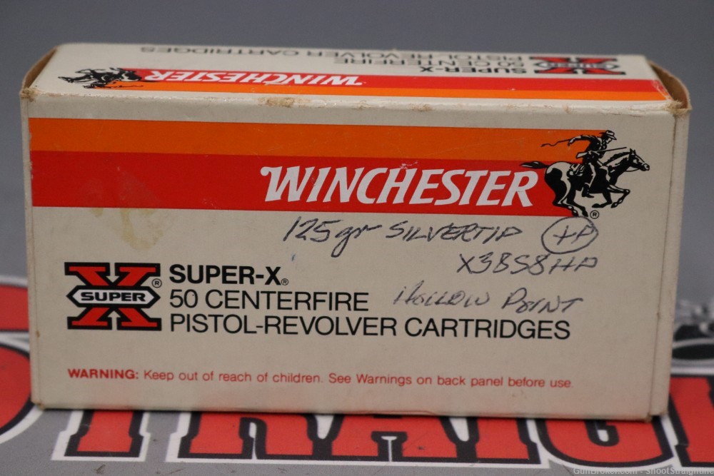 Lot O' One (1) Box of 50rds Winchester .38SPL+P 125gr SIlvertip JHP-img-1