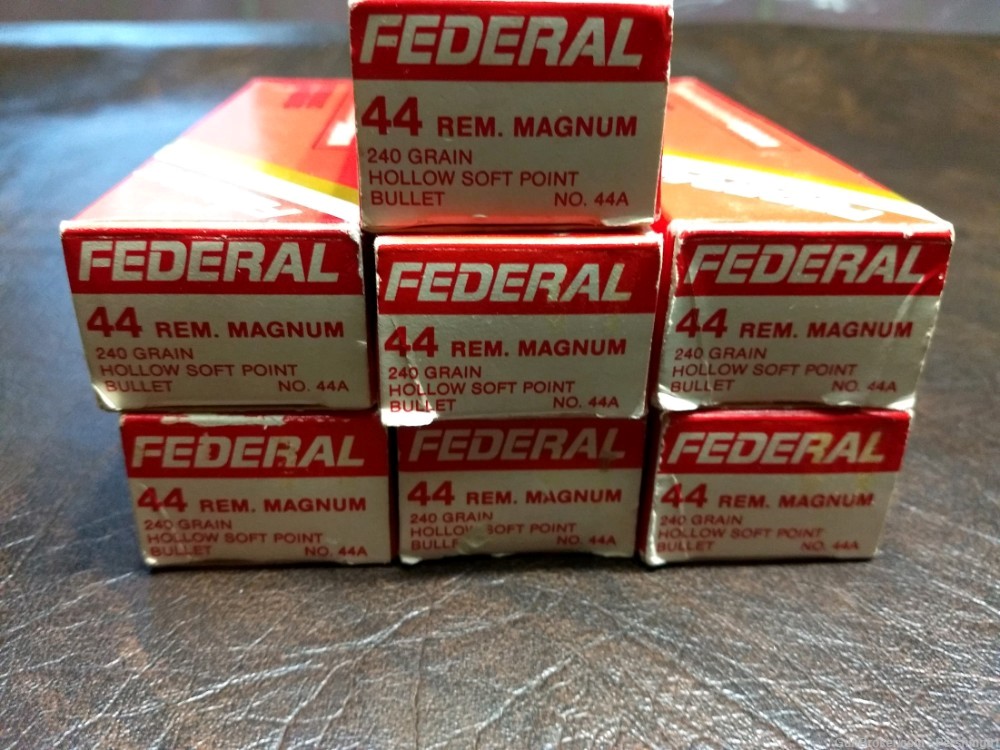 "REDUCED" 7 BOXES (140 RDS) 44MAG HOLLOW SOFT POINT SHELLS - 20 Per Box-img-3