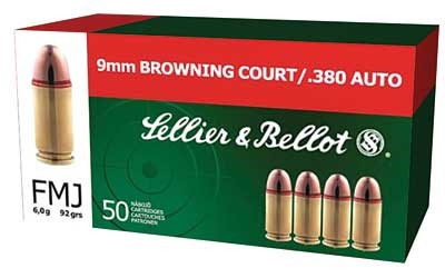 SELLIER & BELLOT 380ACP 90Gr Full Metal Jacket 50rd/Box Handgun Ammo SB380A-img-1
