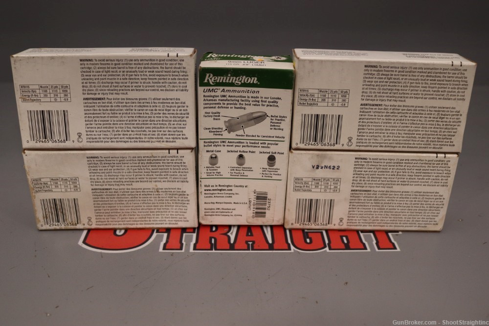Lot O' 250rds Miscellaneous 9mm Ammo - Federal FMJ & Remington JHP --img-2