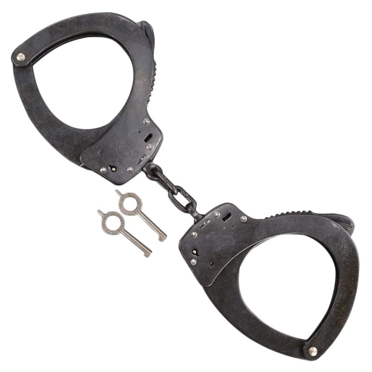 SMITH & WESSON Model 110 Large Chain-Linked Blued Handcuffs (350119)-img-2