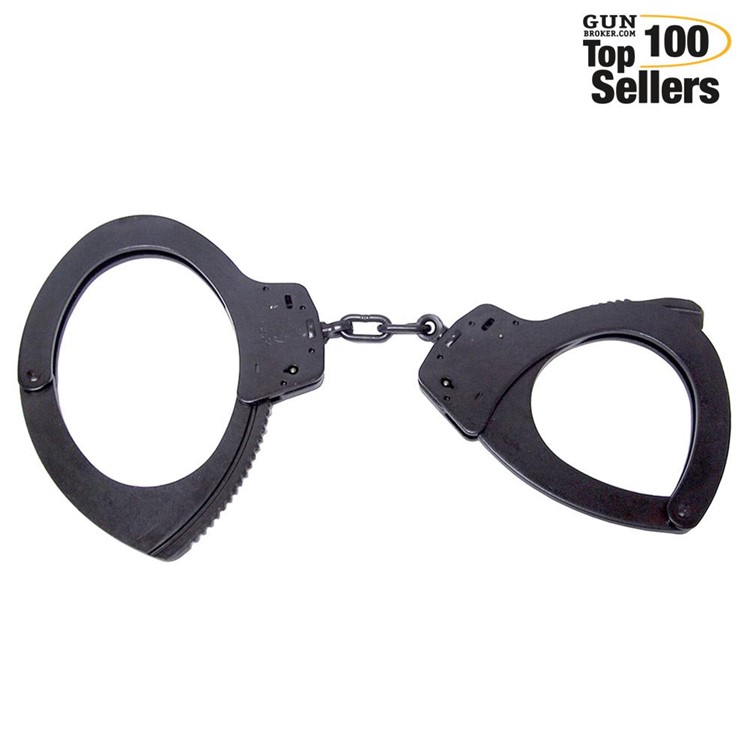 SMITH & WESSON Model 110 Large Chain-Linked Blued Handcuffs (350119)-img-0