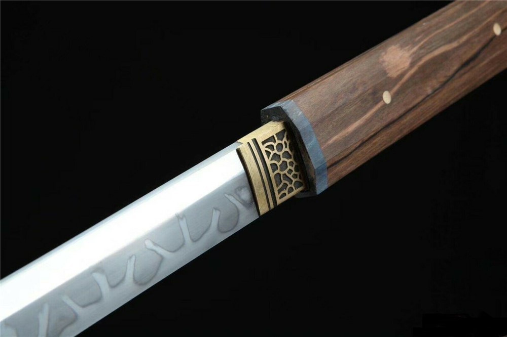 Real clay Hamon Awesome pattern Forged Sword-img-1