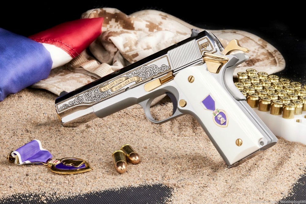 SK CUSTOMS COLT 1911 PURPLE HEART COMMERMORATIVE-img-1