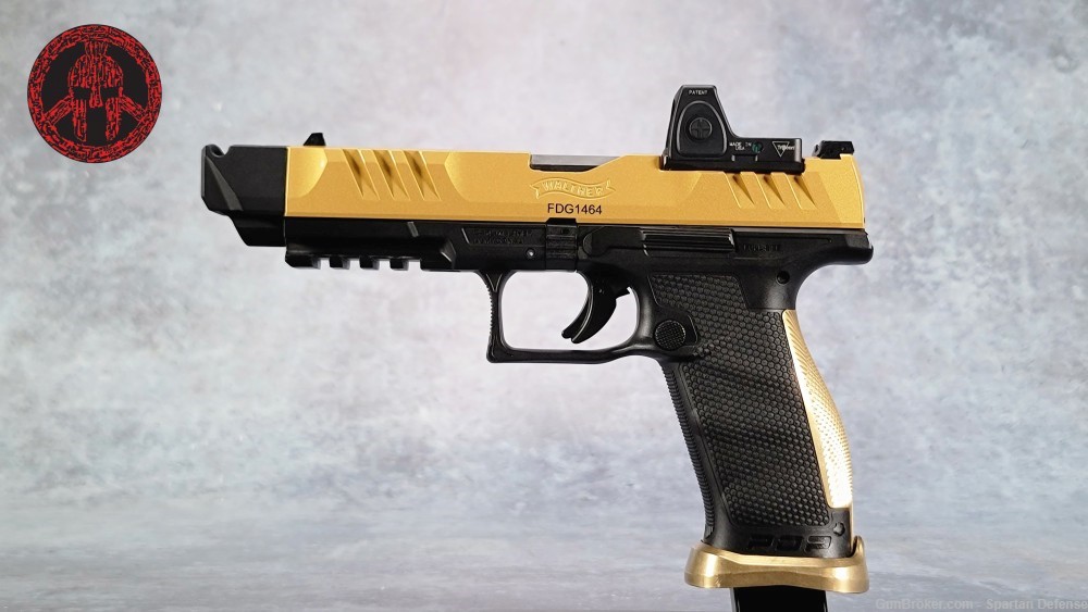 USED Walther PDP 9MM Gold Cerakote Trijicon RMR-img-1