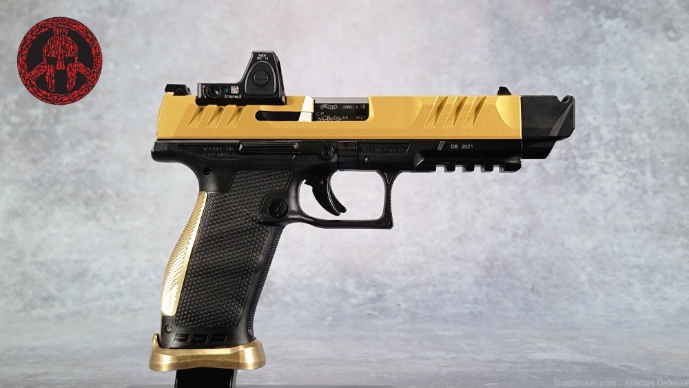 USED Walther PDP 9MM Gold Cerakote Trijicon RMR-img-0