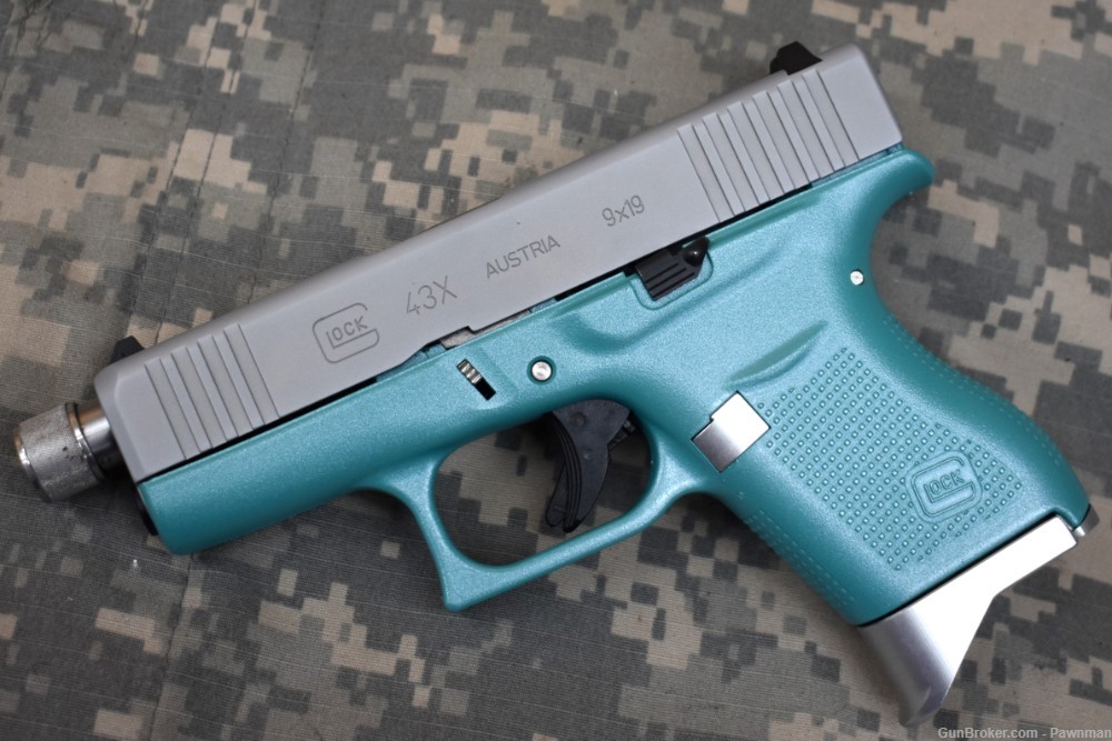 Glock Model 43X in 9mm - Blue & Silver-img-1