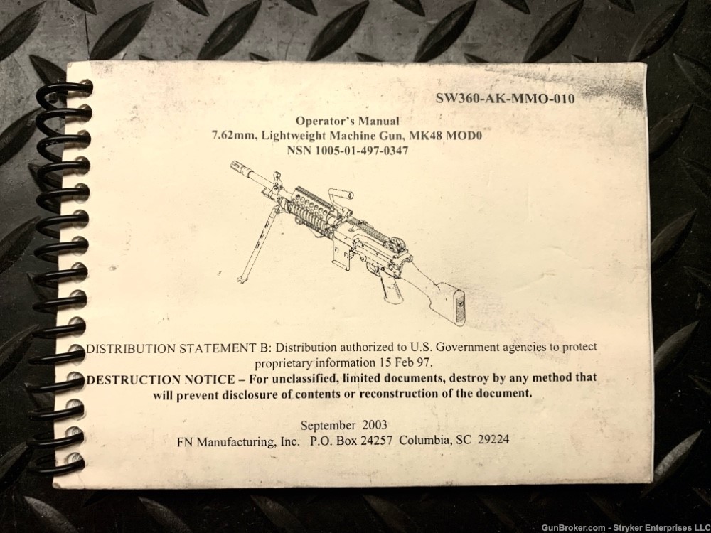 FN Mk48 Machinegun Operator's Manual - One To Offer-img-0