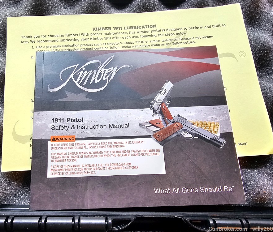 Kimber 45 acp Stainless Target II 100% with 3 magazines/ Box-img-4