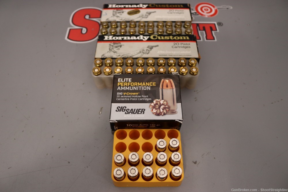 Lot O' 52rds Miscellaneous 10mm Ammo - SIG & Hornady  - LEO Subsonic --img-3